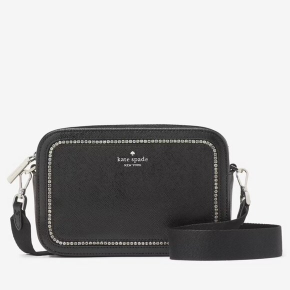 Kate Spade Madison Mini Camera Crossbody with Faux Crystals KJ955 Crystal - Picture 2 of 6